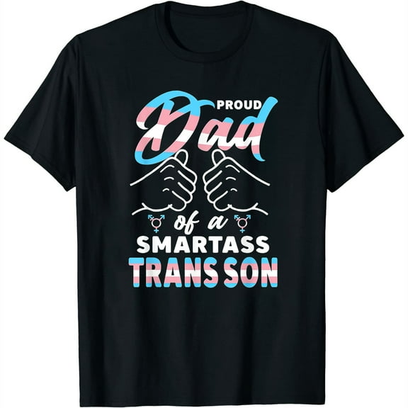 Womens Awesome Proud Trans Dad Pride LGBT Awareness Father's Day T-Shirt Black 2X-Large
