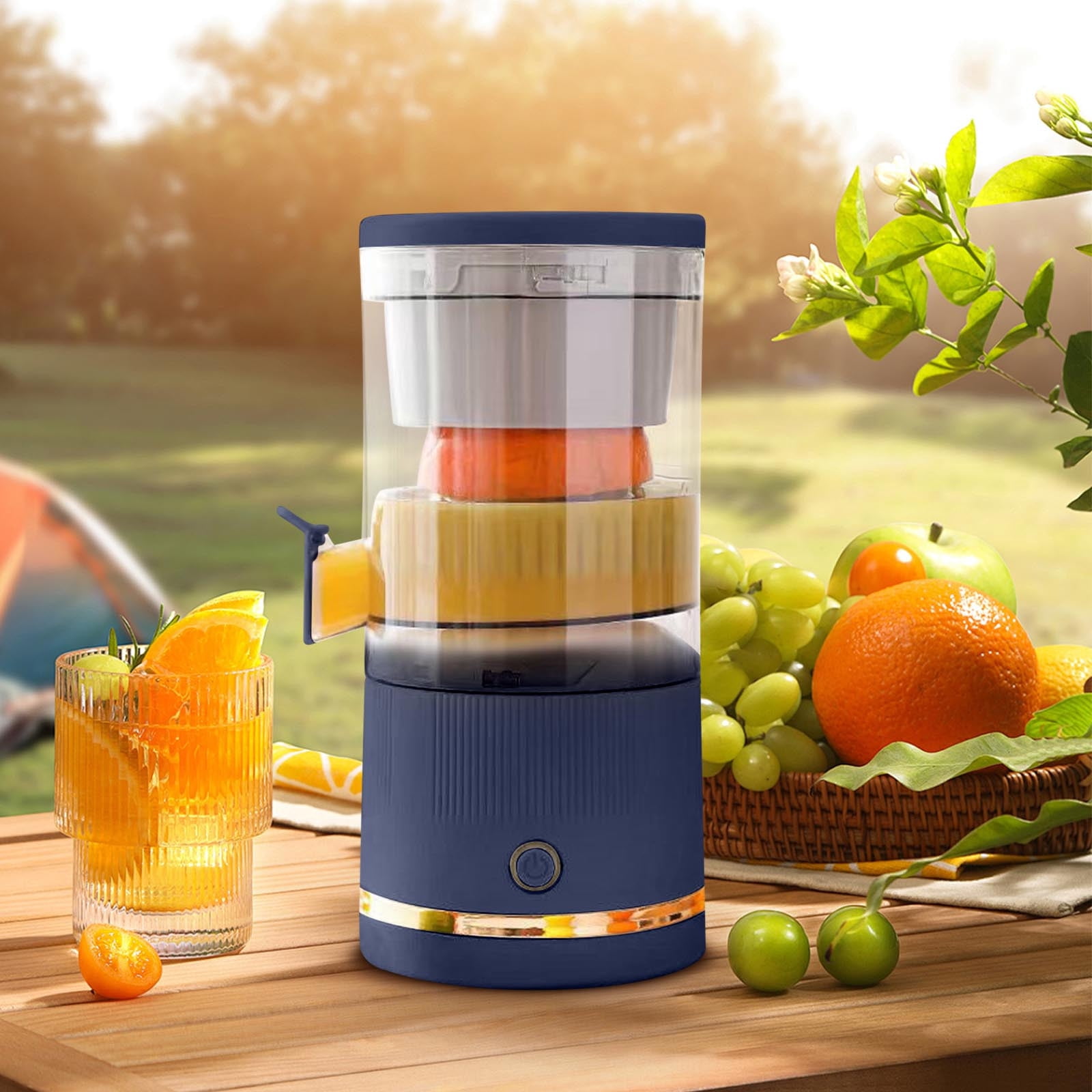 Automatic Rechargeable Electric Juicer Machine, Portable USB Fruit And Vegetable Blender Extractor For Orange Apple Juice Making, Easy Clean Kitchen Beverage Preparation Juicer