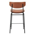 thumbnail image 4 of Charon Counter Stool Vintage Brown Counter Stool, Modern Style, Plush and durable faux leather fabric, Plywood, Indoor Bar, 4 of 5