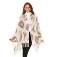 thumbnail image 3 of FORMRS Womens Scarf Winter Soft Long Big Warm Shawls Wrap Tassel Scarves, Beige Watercolor Seashells, 3 of 9