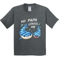 thumbnail image 3 of Inktastic My Papa Loves Me Whale Shark Youth T-Shirt, 3 of 5