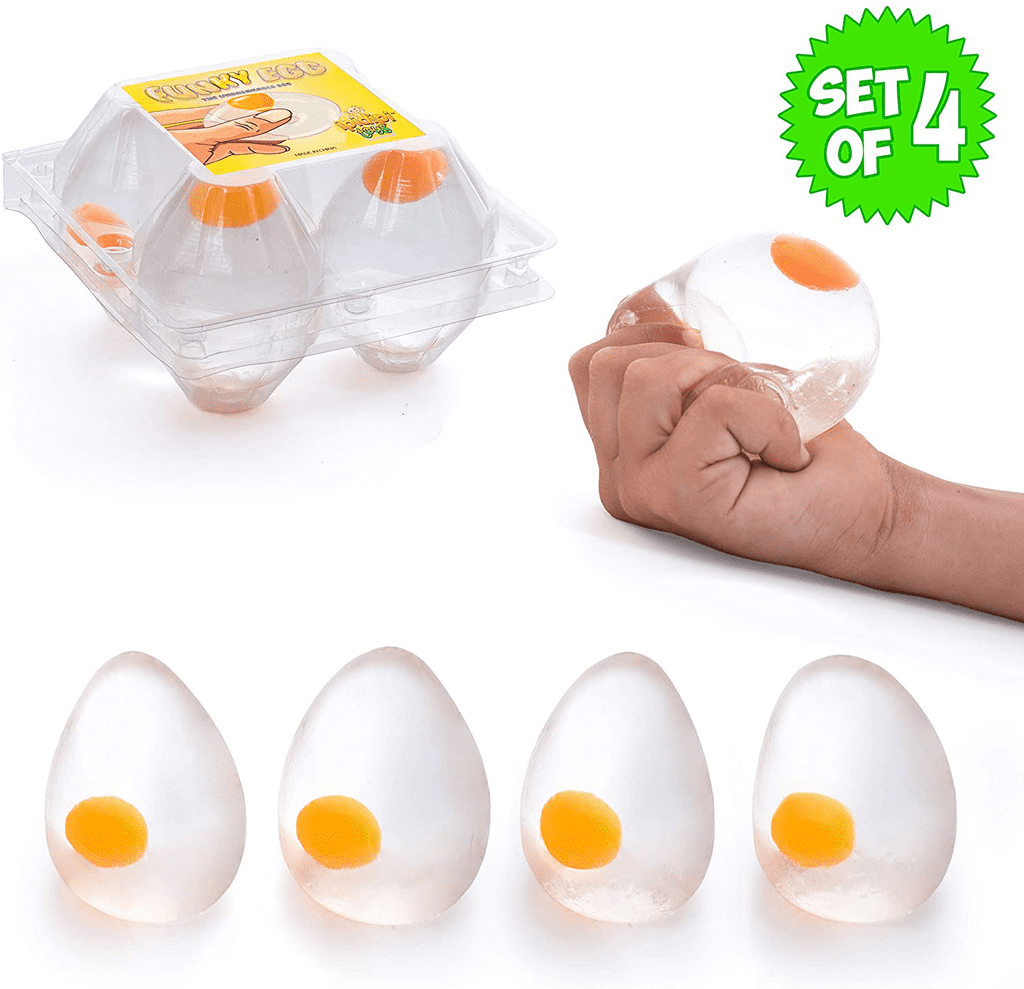 Splat Egg Rubber Stress Reliever Ball Toy Party Bay Filler ADHD Autism Toys Kids 