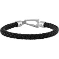 thumbnail image 1 of Black Leather Braided Bracelet, 1 of 3