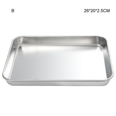 

Heavy Duty Stainless Steel Baking Pans Toaster Oven Pan Barbeque Grill Sheet Pan Hotel Sushi Cookie Sheet