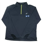 Asics Men's 1/4 Zip Stripe Jacket-Big & Tall (X-Large/Tall, Dark Gray)