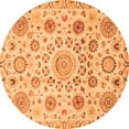 thumbnail image 1 of Ahgly Company Indoor Round Abstract Orange Modern Area Rugs, 8' Round, 1 of 4