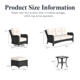 thumbnail image 3 of LayinSun 7 Piece Wicker Outdoor Furniture Set with 6-inch Comfy Cushions, High Back Patio Furniture Set with Swivel Rocking Chairs and Side Table, 3 of 9