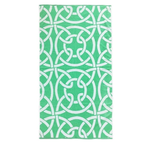 Hotel Collection Resort Ribbon Cotton 40" X 70" Beach Towel-Jade