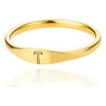thumbnail image 1 of Pntutb 26 Letter Plain Ring, Initial Ring, Wearing Your Or Your Lover'S Initials, 1 of 1