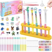 Meafeng DIY Pen Making Kit for Kids, 50+ Assorted Accessories for Personalized Pens, Multicolor Arts & Crafts Kits Gifts for Boys and Girls Ages 6+