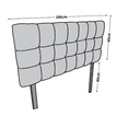 thumbnail image 5 of Cabecera El Bazar Store Linq King Size Azul marino Ajuste de altura, 5 of 5