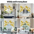 thumbnail image 5 of Swag Curtains Valances for Windows, Yellow Flower Bees Short Kitchen Window Curtains Over Sink, Rustic Country Floral Farmhouse Cafe Curtains Panel Set Of 2,Rod Pocket, 36 Inches Length Beige, 5 of 8