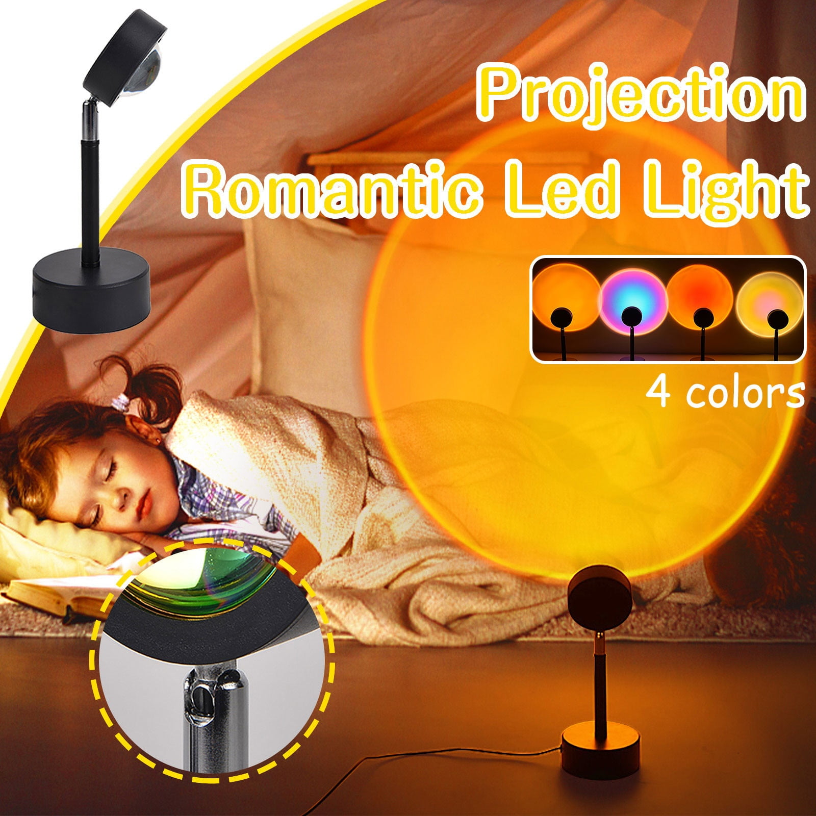 Sunset Projector Lamp Rainbow Tiktok Hot Sale Atmosphere Led Night ...