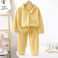 thumbnail image 1 of Pijamas de terciopelo para niños y niñas, cárdigan de otoño e invierno, conjunto de dos piezas de manga larga, ropa de hogar para otoño e invierno para niños y niñas, 1 of 5