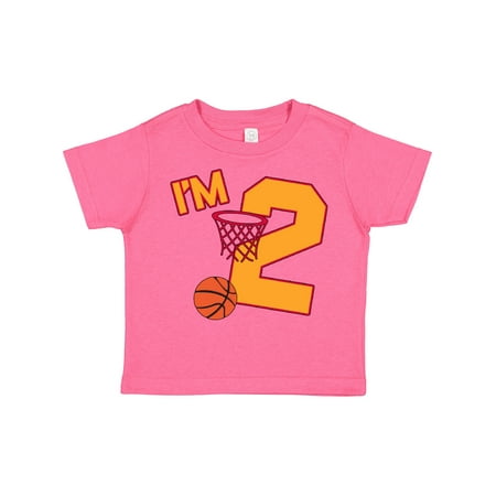 

Inktastic Im Two! Second Birthday Basketball Boys or Girls Toddler T-Shirt