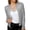 Grey, variant on ZICTH Cardigans for Women Fashion Color Matching Sequin Short Casual Coat Cardigan Sweaters