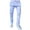 1#Light blue, variant on Men's Trousers Slim Fit Casual Harem Trouser Reflective Striped Jogging Bottoms Plain Colour Stretch Hippie Pants Fashion Joggers with Pockets Y2K Streetwear for Teen boy