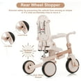 thumbnail image 6 of 7 in 1 Tricycle for Toddlers 1-6, SHINPT Foldable Push Bike with Removable and Adjustable Handle, Kids Tricycle with Removable Pedal, Toddler Bike with Canopy and Guardrail, Toddler Car, Ride-on Toy, 6 of 8