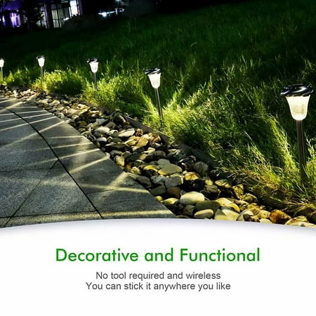 12pcs Garden Solar Lights For Outdoor Pathway Bright Light Walkway Patio Path Lawn Yard Decor Waterproof Seal Large Led Landscape Outside Post Lighting Lamps Canada 12pcs Garden Solar Lights For Outdoor, Outdoor Path Lighting Solar