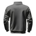 thumbnail image 3 of Yiaimeir Mens Half Zip Pullover Sweatshirt Long Sleeve Stand Collar Casual Top with Chest and Sleeve Pockets Comfortable Fit, 3 of 4
