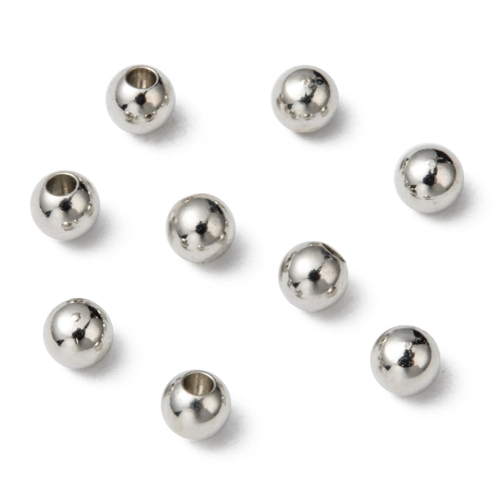 1000pcs Round Brass Cord End Caps Memory Wire End Caps Half Drilled 4mm Hole: 1.6mm