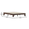 thumbnail image 4 of Flash Furniture Evelyn Collection Wood Platform Bed Frame, Walnut, Queen, 4 of 11