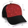 thumbnail image 2 of Yiaed Red Glitter Print Baseball Cap Dad Hat Polo Style Plain Blank Adjustable Size, 2 of 5