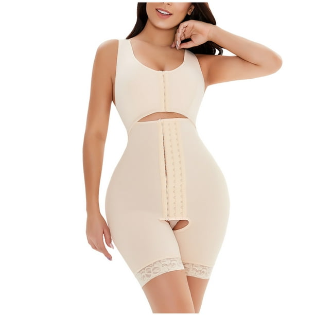 Women Full Body Shaper Slimming Bodysuit Open Crotch Waist Trainer Shaping  Underwear (Color : Beige, Size : XXL to XXXL) : : Clothing, Shoes  & Accessories
