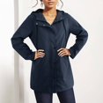 thumbnail image 3 of Daznico Womens Hoodie Rain Watertight Coat Solid Jacket Workout Outdoor Windproof Rain Jacket,Size S, 3 of 6