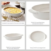 Better Homes & Gardens Artisan 8 x 14 2.7 qt Cream Stoneware Oval Baking Dish