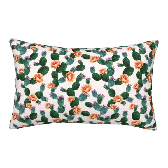 Rateoe Cactuses Pattern Pillow Covers with Invisible Zipper(Pillows are not Included) Standard Pillowcases-14"x20"