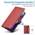 thumbnail image 5 of SaniMore for iPhone 15 Pro Max 6.7" 2023 Case, PU Leather Magnetic Flip Folio Shell with Card Holders RFID Blocking Kickstand Shockproof TPU Case Magnetic Closure Business Cover, Red, 5 of 13