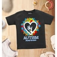 thumbnail image 4 of Shop4Ever  Autism Awareness Hands in Heart Baby Toddler's Cotton T-Shirt 5T/6T Black, 4 of 6
