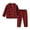 Red, variant on Odeerbi Infant Boys Girls Cotton Pajamas Set Kids Thermal Plaid jammies Toddler Baby Winter Solid Color Lattice Print 2025 Long Sleeve Home Wear Clothes Suit Red 3-6 Months