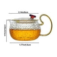 thumbnail image 3 of Vacemry Under $5 Glass Teapot Set with Infuser, Heat Resistant Tea Brewing System, Office Home Tea Making Kit, Transparent Water Separation Design, Modern Tea Accessories, 3 of 6