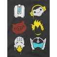 thumbnail image 2 of Overwatch Mens  T-Shirt - Battle Spray Character Heads Image (Medium), 2 of 3