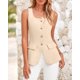 thumbnail image 4 of Chaleco BTFBM con cuello cuadrado para mujer, estilo blazer casual, 4 of 8