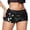 Black, variant on Womens Pants Carnival Punk Sexy Ultra Low Rise Shiny Sequin Shorts Elastic Waist Stretchy Fit Shiny Mini Party Bottoms