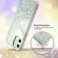 thumbnail image 4 of ULAK Clear iPhone 12 mini Case, Sparkle Slim Shockproof Rugged Bumper Phone Case for Apple iPhone 12 Mini 5.4,  Sliver Stars, 4 of 8
