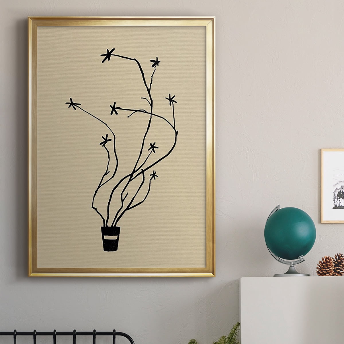 Spring Sprig Vase I Premium Framed Print - Ready to Hang