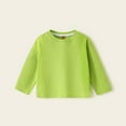 thumbnail image 2 of Posijego Kids Cotton T-Shirts Plain Long Sleeve Shirt for Girls Boys Crew Neck Basic Tee Tops Undershirts, 2 of 5