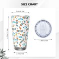 thumbnail image 4 of Haiem Golfing Clubhouse Printed 20oz Straight Skinny Car Cups With Insulated Cup Sleeve Portable Handle, Sports Travel Coffee Mug, Stainless Steel, Insulated-Straw Three-piece Set, 4 of 8