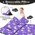 thumbnail image 3 of Unicorn and Rainbow Purple Pattern Teens Toddler Nap Mat with Pillow, Sleeping Mat Bag for Preschool Daycare 50"x20", 3 of 6