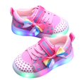 thumbnail image 2 of HZLPFO Toddler Tennis Shoes Girl Boys Sneakers Lace Up Lightweight Sparkle LED Shoes Breathable Platform Shoes Kids Walking Shoes Casual Sports(Pink,Size 10.5), 2 of 5