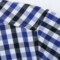 thumbnail image 6 of Vunhao Mens Button Up Shirts, Casual Plaid Short Sleeve Cotton with Pockets Summer Tees on Sale Blue XL, 6 of 9