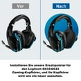 thumbnail image 5 of 1 par de almohadillas de repuesto compatibles con los auriculares para juegos Logitech G933 y Logitech G633 (negro), 5 of 5