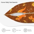 thumbnail image 5 of Kll Dinosaurs And Leaves Decorative Throw Pillow Covers Velvet Soft For Couch Sofa Bedroom Living Room Outdoor -20"X20", 5 of 8