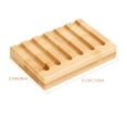 thumbnail image 6 of DRAFIDEEP Self Draining Soap Holder Bamboo Simple Design 1Set 5.11X3.54X0.59in, 6 of 6