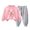 Pink, variant on Zwiiyzr 2025 3-10Y Toddler Baby Boy Girl Clothes Warm Fleece Lined Bowknot Print Long Sleeve Sweatshirt Tops and Pants Winter Fall Clothing Set Blue