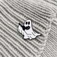 thumbnail image 4 of Mini White Ghost Shaped Halloween Decorative Badge Brooch, Lightweight Cute Spooky Accessory, Lovely Pin Ornament for Clothing Backpack Bag Holiday Party Outfit Matching, 4 of 8